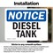 Signmission Diesel Tank OSHA Notice Sign, Vinyl Decal, 10in W x 7in L, 2PK OS-2PACK-NS-D-710-L-11019 - alternate 2